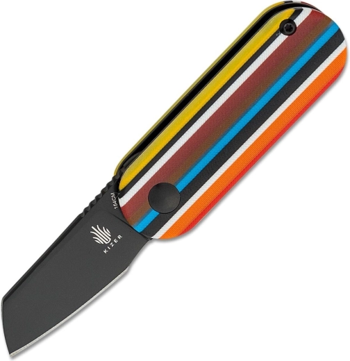 Džepni nož Kizer Mini Bay 4,8 cm, crni, višebojna G10 drška