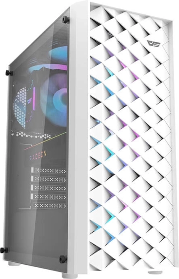 Računalno kućište Darkflash DK351, bijelo, kaljeno staklo i 4 ventilatora