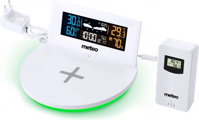Digitalna meteorološka stanica s brzinskim bežičnim punjačem Meteo