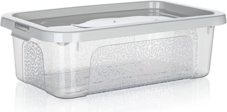 Spremnik Multibox 4,5 l s poklopcem i kopčama, 32 × 19 × 10 cm