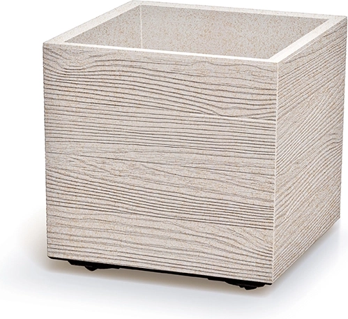 Žardinijera Madera Square Eco Wood 38,5 cm – bijela