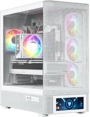 Računalno kućište MODECOM Volcano AQ500 ARGB Midi White s LCD zaslonom