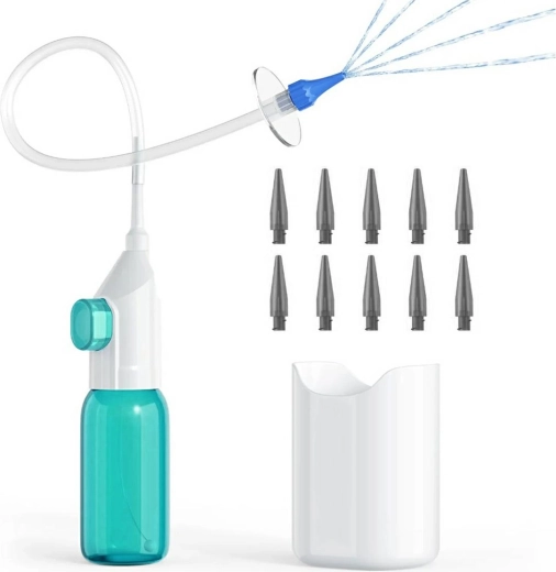 Irigator za čišćenje ušiju s spremnikom i 10 nastavaka