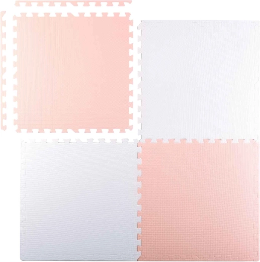 Ricokids pjenasta puzzle podloga 60 × 60 cm, 4 kom (breskvasto bijela)