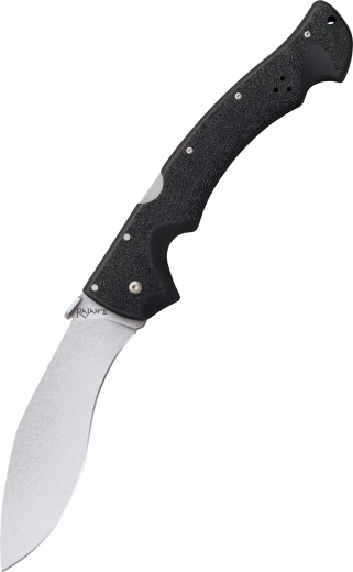 Cold Steel Rajah II sklopivi džepni nož, stonewash oštrica, crna Griv-Ex drška
