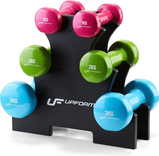 Set vinilnih bučica sa stalkom 12 kg UPFORM