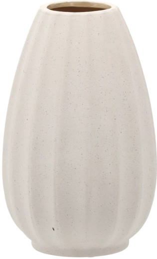 Keramička niska bijela vaza 13 × 13 × 20,5 cm