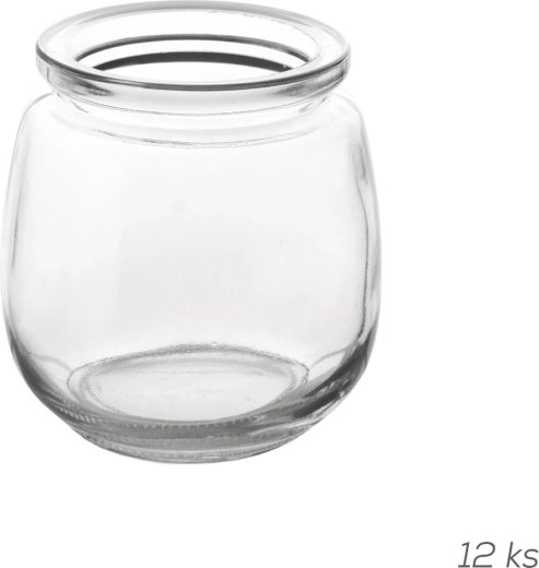 Staklena posudica za jogurt i deserte 300 ml, set 12 kom