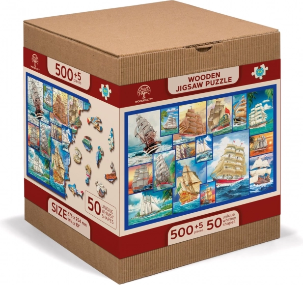 Drvene Puzzle Jedrilice 2u1 505 Dijelova od Wooden City