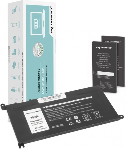 Movano baterija za prijenosno računalo Dell WDX0R 3400 mAh (39 Wh)