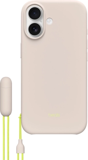 Silikonska maska s remenom i stalkom kompatibilna s MagSafe za iPhone 17 – boksitno bež