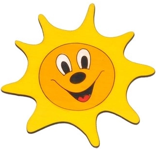 Drvena namještajna ručka Sunce