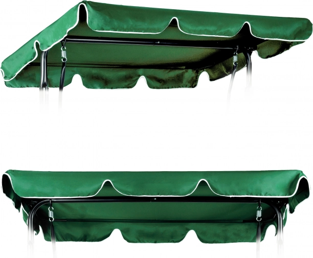 Nadstrešnica za vrtna ljuljačka 200 x 120 cm vodootporni pokrov zelena ModernHome