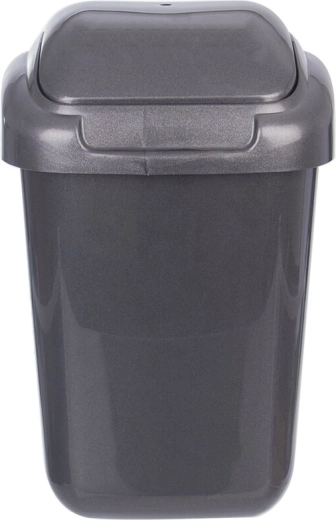 Antracitna kanta za smeće s preklopnim poklopcem 15 l
