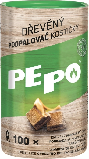 Drvene kocke za potpalu PE-PO, 100 kom