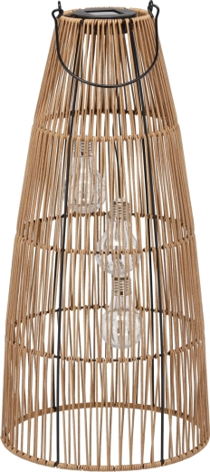 Solarni vrtni lampion od ratana 55 cm, smeđi