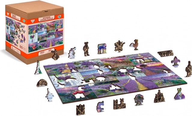 Drvene puzzle WOODEN CITY Lavandina Francuska 2u1, 300 dijelova