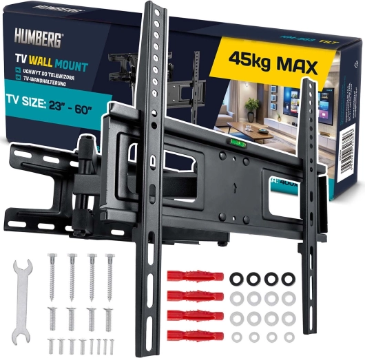 Zidni nosač za TV 23–60" Humberg, nosivost 45 kg