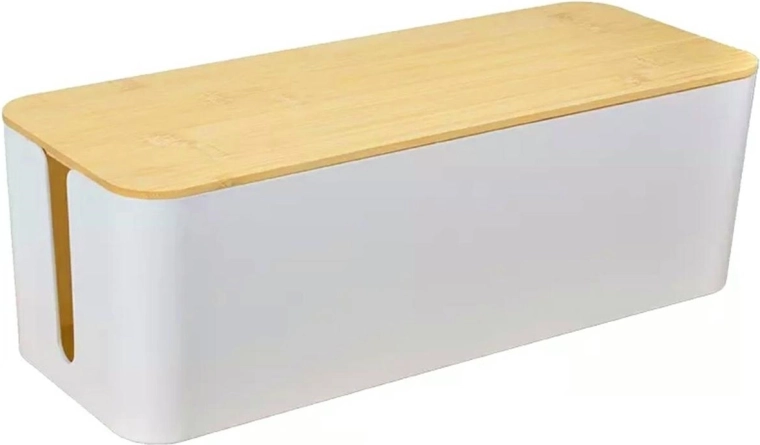 Organizator za kabele s bijelim i smeđim dizajnom