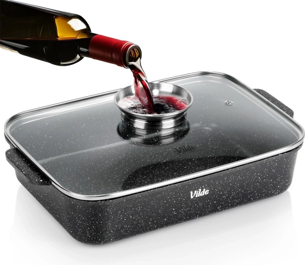 Granitni pekač s poklopcem Granitica 3,5 l, 35 × 23 × 12 cm