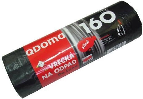 Jake vreće za otpad 160 l, crne 90 × 110 cm (10 kom)
