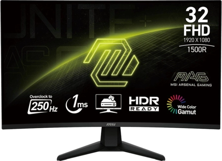 Monitor 31,5" MAG 32C6X LED FHD zakrivljeni 250 Hz crni