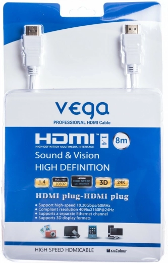 Vega HDMI kabel 8 m bijeli