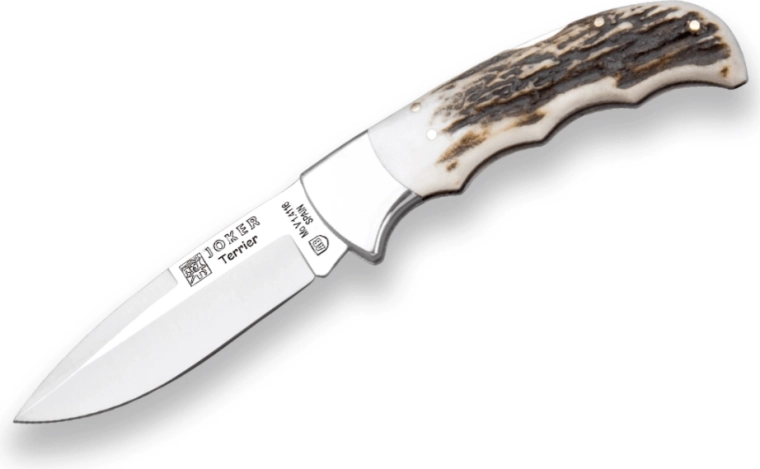 Sklopivi lovački nož JOKER NC19 Terrier, rog, 9 cm