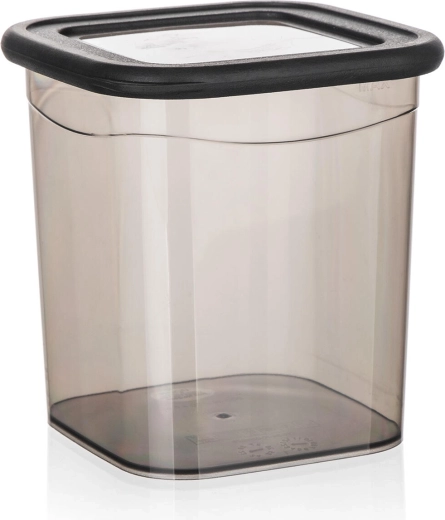 Kvadratna spremnica LISSA 0,9 l dimno siva