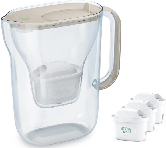 Filter vrč Style Essential 2,4 l, pješčane boje + 3 filtra