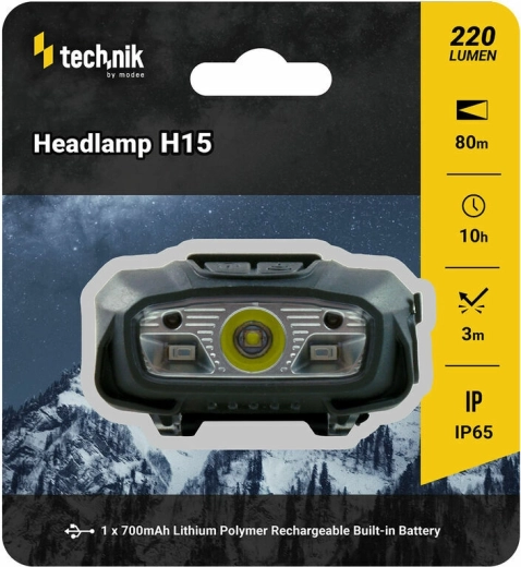 Technik MT-H15 čeona svjetiljka s gumiranjem i crvenim svjetlom