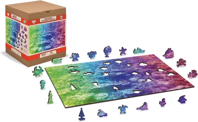 Drvene dvostrane puzzle Koraljni greben 2u1, 100 dijelova