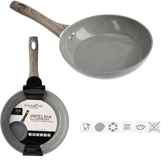 Aluminijska nelepljiva tava s mramornim premazom 24 cm