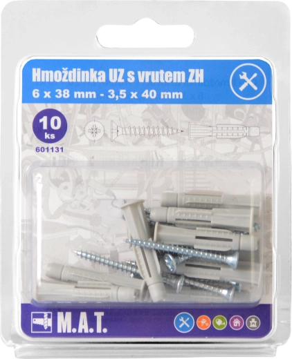 Uzlasta tipl s prirubnicom 6 mm s vijakom PH, pocinčano (10 kom)