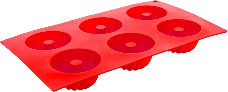 Silikonski kalup za mini kuglofe CULINARIA, 6 kom, crvena