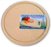 Okrugla bukova daska za rezanje 25 cm s utorom