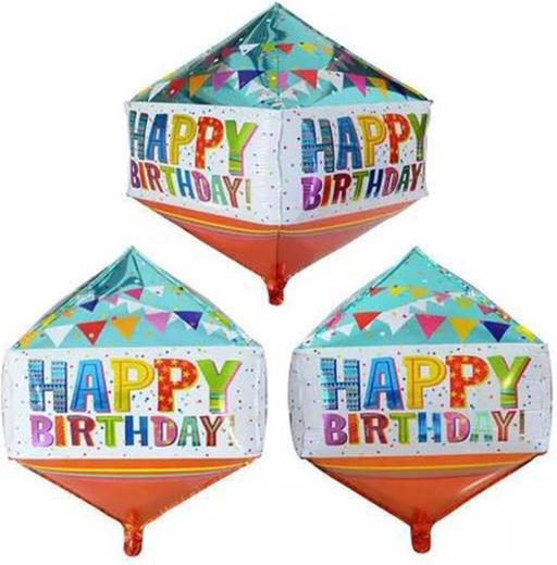 Foli balon Happy Birthday dijamant 40 × 74 cm