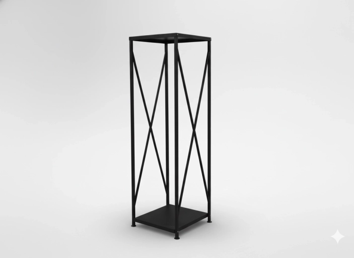 Metalni stalak za ogrjevno drvo 34 × 34 × 111 cm