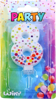 Zabavna svijeća broj 8 Točkice