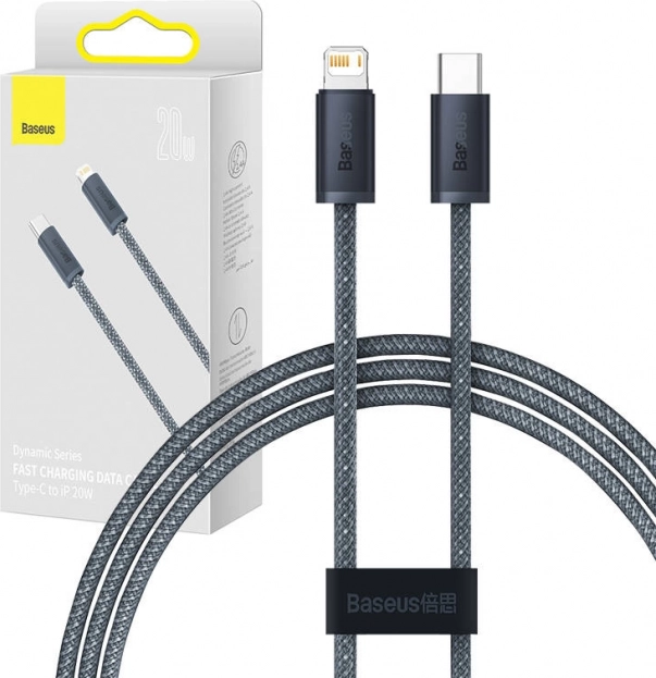 Kabel Baseus Dynamic Series USB-C na Lightning 20W 2 m sivi
