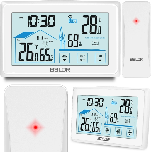 Digitalna meteorološka stanica s bežičnim senzorom bijela