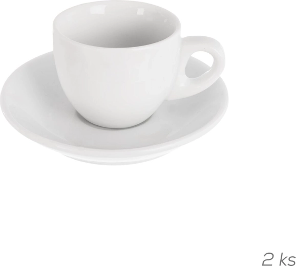 Porculanska šalica za espresso s tanjurićem Mona, 2 kom, 100 ml