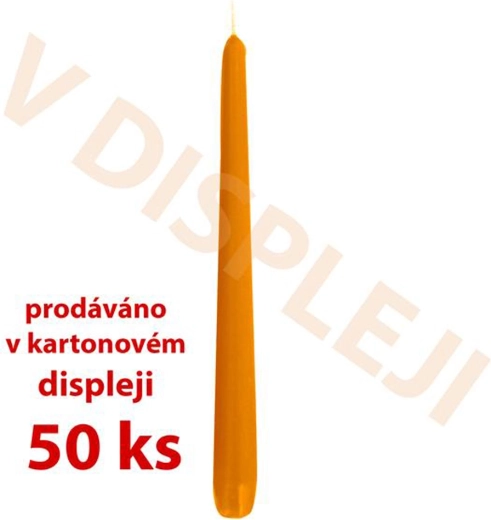 Konusne parafinske svijeće narančaste 18,5 × 2,3 cm (50 kom)