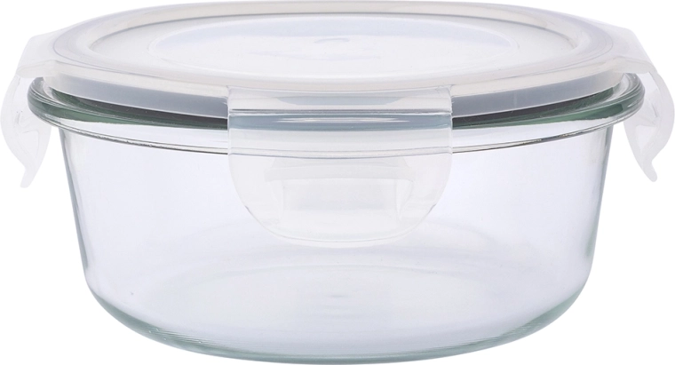 Fresh okrugla staklena posuda za hranu s poklopcem 0,4 l