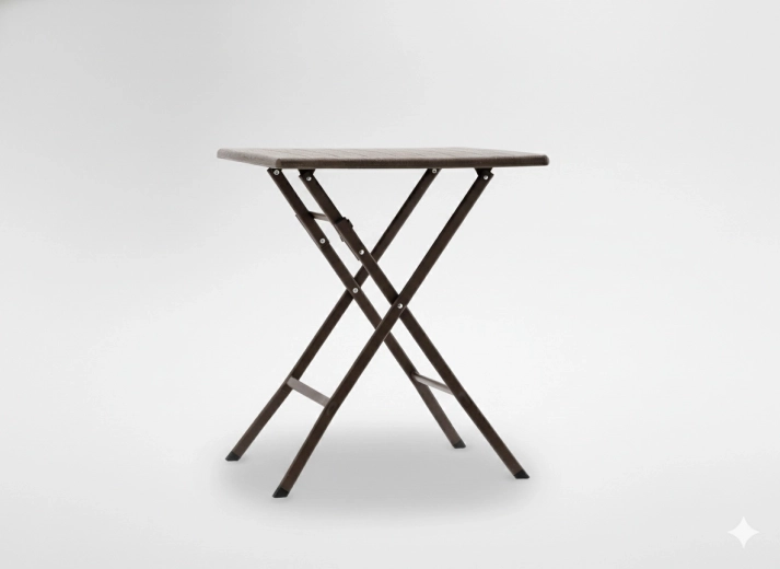 Sklopivi turistički stol 61,5 × 61,5 × 73 cm smeđi
