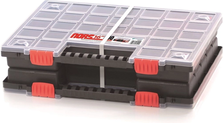 Plastični organizator NORS DUO sa 64 podesivih pretinaca