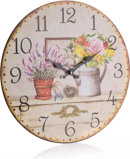 Zidni cvjetni sat 34 cm FLOWER