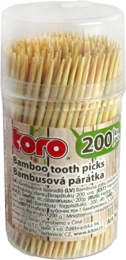 Bambusova čačkalica u dozatoru 200 kom