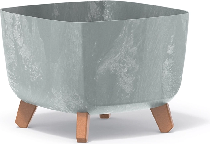 Žardinijera Gracia Square s betonskim efektom, 29 × 29 × 22 cm, siva