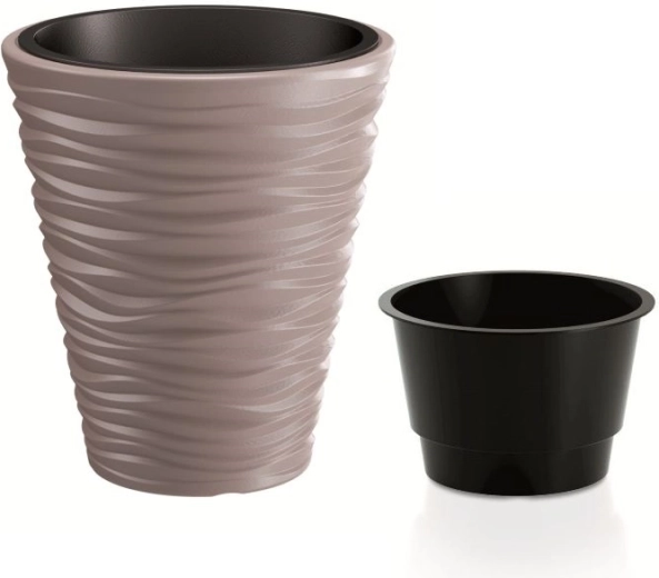 Lončanica Prosperplast Sand s umetkom 34,5 cm moka